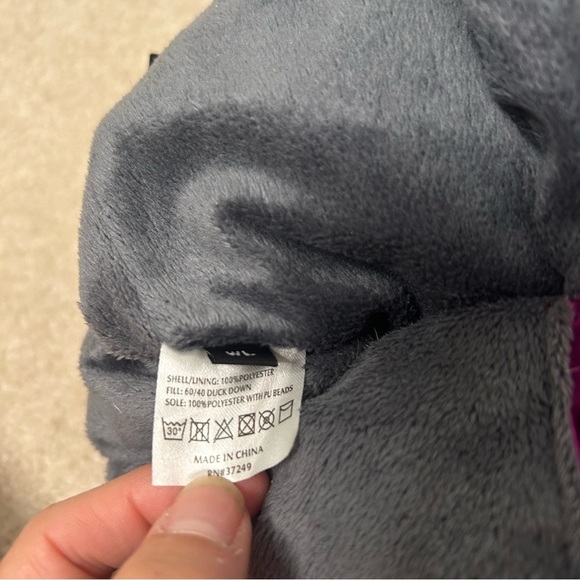 NEW REI Duck Down Pink Fleece Lined Camping Bootie Slipper Boot Women Size Large - Picture 6 of 8